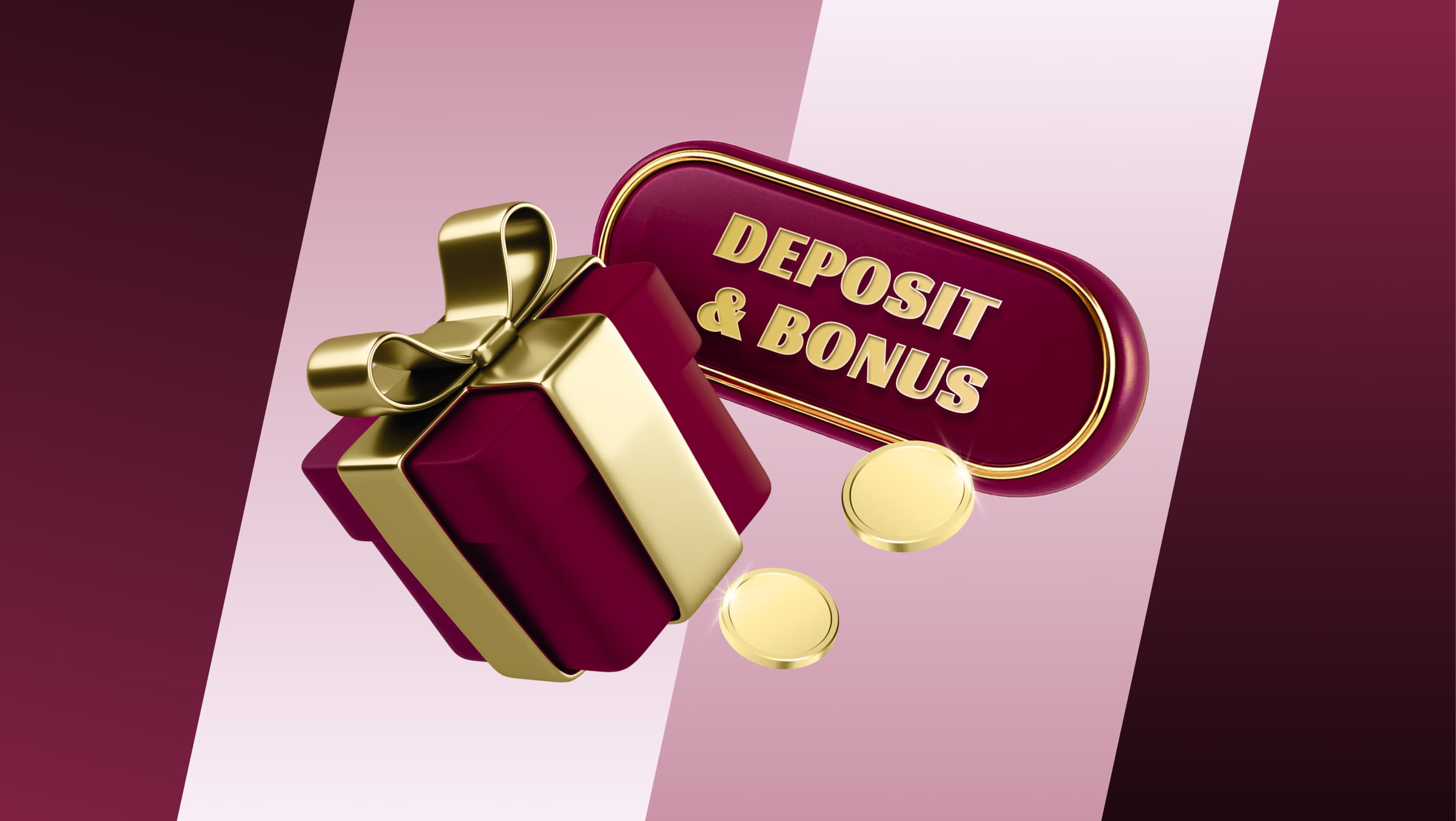 Select a deposit method and welcome bonus